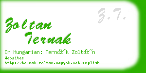 zoltan ternak business card